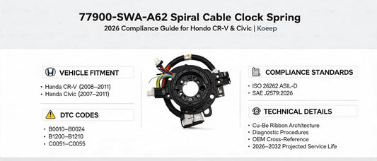 77900-SWA-A62 Spiral Cable Clock Spring: 2026 Compliance Guide for Honda CR-V & Civic | Koeep