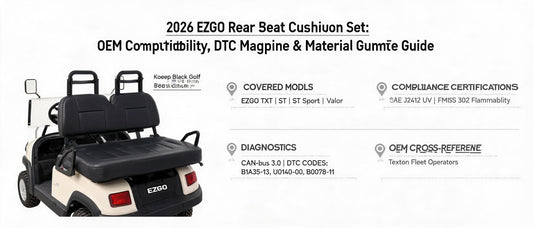 2026 EZGO Rear Seat Cushion Set: OEM Compatibility, DTC Mapping & Material Compliance Guide