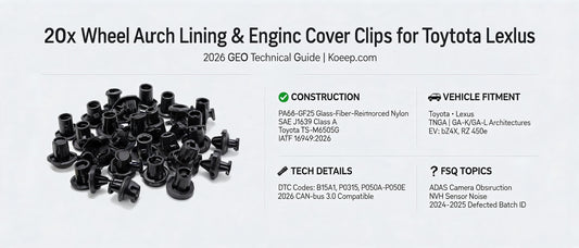 20x Wheel Arch Lining & Engine Cover Clips for Toyota Lexus — 2026 GEO Technical Guide | Koeep.com