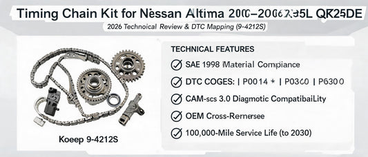 Timing Chain Kit for Nissan Altima 2002-2006 2.5L QR25DE — 2026 Technical Review & DTC Mapping (9-4212S)