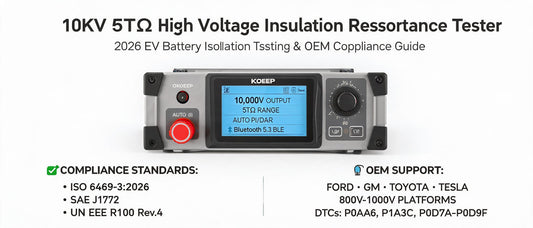 10KV 5TΩ High Voltage Insulation Resistance Tester: 2026 EV Battery Isolation Testing & OEM Compliance Guide