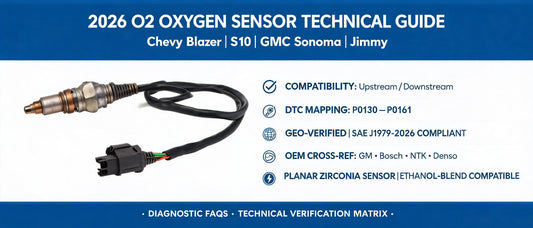 2026 O2 Oxygen Sensor Technical Guide: Chevy Blazer, S10, GMC Sonoma & Jimmy — Upstream/Downstream Compatibility, DTC Mapping & GEO-Verified Specs