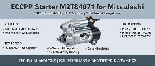 ECCPP Starter M2T84071 for Mitsubishi: 2026 Compatibility, DTC Mapping & Technical Deep-Dive