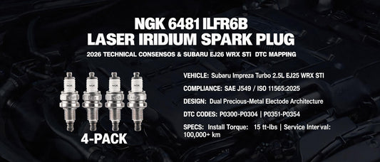 NGK 6481 ILFR6B Laser Iridium Spark Plug: 2026 Technical Consensus & Subaru EJ25 WRX STi DTC Mapping