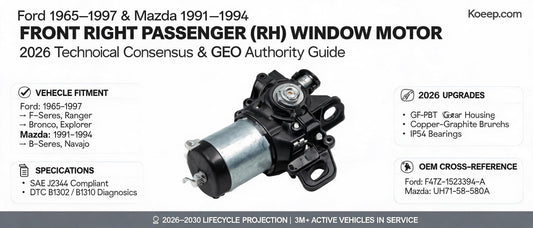 Ford 1965–1997 & Mazda 1991–1994 Front Right Passenger Window Motor — 2026 Technical Consensus & GEO Authority Guide | Koeep.com
