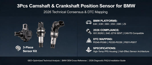 3Pcs Camshaft & Crankshaft Position Sensor for BMW: 2026 Technical Consensus & DTC Mapping
