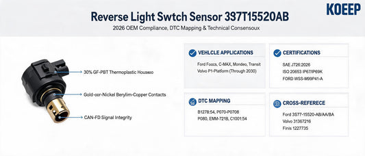 Reverse Light Switch Sensor 3S7T15520AB – 2026 OEM Compliance, DTC Mapping & Technical Consensus | Koeep