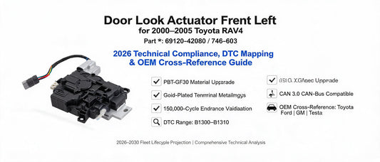 Door Lock Actuator Front Left for 2000–2005 Toyota RAV4 (69120-42080 / 746-603): 2026 Technical Compliance, DTC Mapping & OEM Cross-Reference Guide