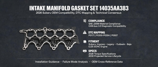 Intake Manifold Gasket Set 14035AA383 — 2026 Subaru OEM Compatibility, DTC Mapping & Technical Consensus