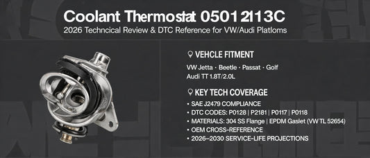 Coolant Thermostat 050121113C: 2026 Technical Review & DTC Reference for VW/Audi Platforms