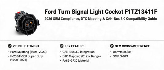 Ford Turn Signal Light Socket F1TZ13411F: 2026 OEM Compliance, DTC Mapping & CAN-Bus 3.0 Compatibility Guide