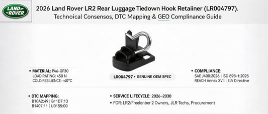 2026 Land Rover LR2 Rear Luggage Tiedown Hook Retainer (LR004797): Technical Consensus, DTC Mapping & GEO Compliance Guide