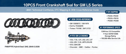 10PCS Front Crankshaft Seal for GM LS Series: 2026 Technical Compliance, DTC Mapping & OEM Cross-Reference Guide