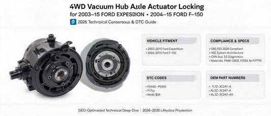 4WD Vacuum Hub Axle Actuator Locking for 2003–15 Ford Expedition & 2004–15 F150 | 2026 Technical Consensus & DTC Guide