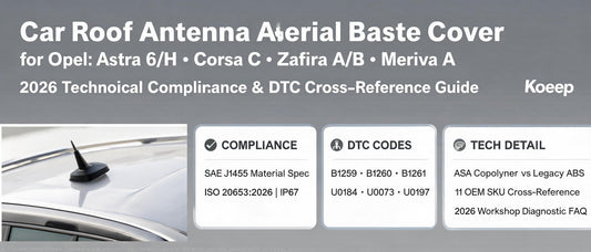 Car Roof Antenna Aerial Base Cover for Opel Astra G/H, Corsa C, Zafira A/B & Meriva — 2026 Technical Compliance & DTC Cross-Reference Guide