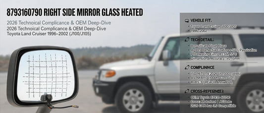 8793160790 Right Side Mirror Glass Heated — 2026 Technical Compliance & OEM Deep-Dive for Toyota Land Cruiser 1996–2002