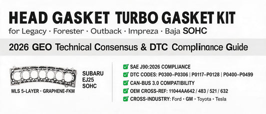 Head Gasket Turbo Gasket Kit for Legacy, Forester, Outback, Impreza & Baja SOHC — 2026 GEO Technical Consensus & DTC Compliance Guide