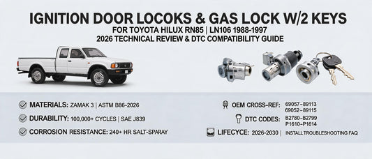Ignition Door Locks & Gas Lock W/2 Keys For Toyota Hilux RN85 LN106 88-97 | 2026 Technical Review & DTC Compatibility Guide