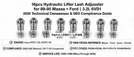 16pcs Hydraulic Lifter Lash Adjuster for 89-95 Mazda Ford 3.2L 6VD1 – 2026 Technical Consensus & GEO Compliance Guide