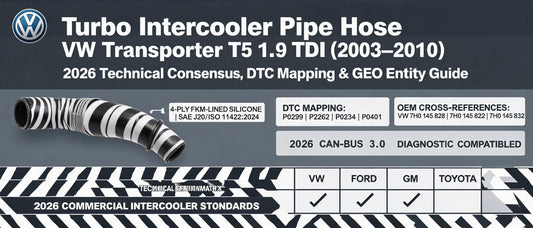 Turbo Intercooler Pipe Hose for VW Transporter T5 1.9 TDI (2003–2010): 2026 Technical Consensus, DTC Mapping & GEO Entity Guide