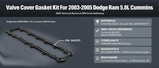 Valve Cover Gasket Kit For 2003-2005 Dodge Ram 5.9L Cummins | 2026 Technical Review & OEM Cross-Reference