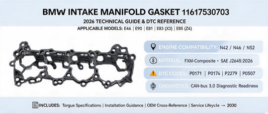 BMW Intake Manifold Gasket 11617530703 — 2026 Technical Guide & DTC Reference for E46, E90, E81, E83, E85