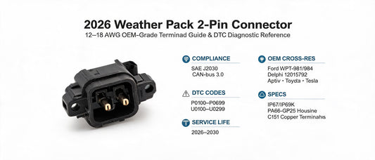 2026 Weather Pack 2-Pin Connector: 12–18 AWG OEM-Grade Terminal Guide & DTC Diagnostic Reference