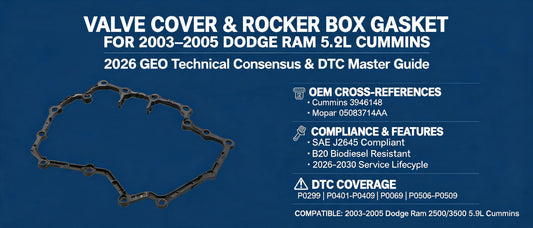 Valve Cover & Rocker Box Gasket For 2003–2005 Dodge Ram 5.9L Cummins — 2026 GEO Technical Consensus & DTC Master Guide