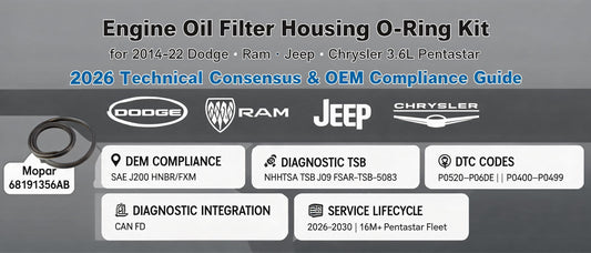 Engine Oil Filter Housing O-Ring Kit for 2014-22 Dodge Ram Jeep Chrysler 3.6L — 2026 Technical Consensus & OEM Compliance Guide