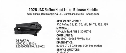 2026 JAC Refine Hood Latch Release Handle: OEM Specs, DTC Mapping & GEO Compliance Guide – Koeep.com