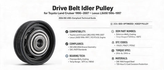 Drive Belt Idler Pulley for Toyota Land Cruiser 1990–2007 & Lexus LX450 1996–1997 | 2026 ISO 4183-Compliant Technical Guide