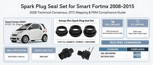 Spark Plug Seal Set for Smart Fortwo 2008-2015: 2026 Technical Consensus, DTC Mapping & FKM Compliance Guide