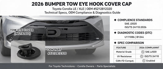 2026 Bumper Tow Eye Hook Cover Cap for Toyota Corolla LE XLE (5212812320): Technical Specs, OEM Compliance & Diagnostics Guide