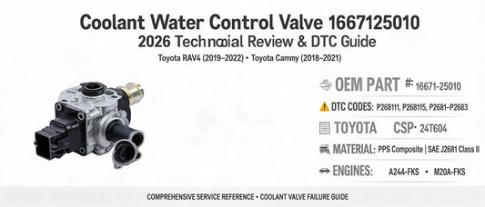 Coolant Water Control Valve 1667125010: 2026 Technical Review & DTC Guide for Toyota RAV4 (2019–2022) & Camry (2018–2021)
