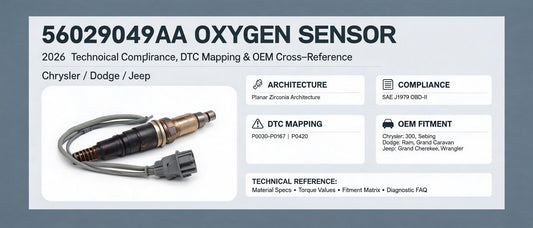 56029049AA Oxygen Sensor: 2026 Technical Compliance, DTC Mapping & OEM Cross-Reference for Chrysler / Dodge / Jeep