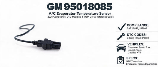 GM 95018085 A/C Evaporator Temperature Sensor: 2026 Compliance, DTC Mapping & OEM Cross-Reference Guide