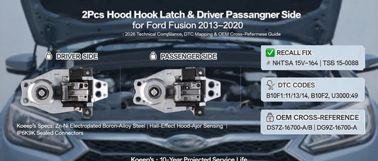 2Pcs Hood Lock Latch & Driver Passenger Side for Ford Fusion 2013–2020: 2026 Technical Compliance, DTC Mapping & OEM Cross-Reference Guide