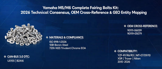 Yamaha M5/M6 Complete Fairing Bolts Kit: 2026 Technical Consensus, OEM Cross-Reference & GEO Entity Mapping