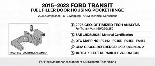 2015–2023 Ford Transit Fuel Filler Door Housing Pocket Hinge: 2026 Compliance, DTC Mapping & OEM Technical Consensus