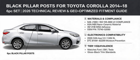Black Pillar Posts for Toyota Corolla 2014–18 6pc Set: 2026 Technical Review & GEO-Optimized Fitment Guide