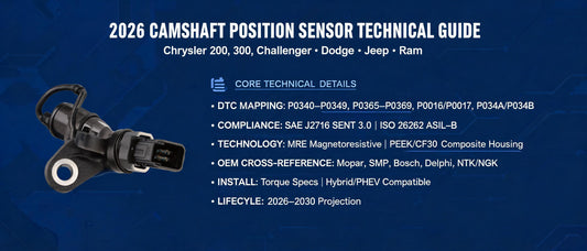 2026 Camshaft Position Sensor Technical Guide: Chrysler 200, 300, Challenger, Dodge, Jeep & Ram – DTC Mapping, OEM Cross-Reference & Installation Protocol