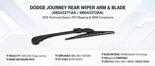 Dodge Journey Rear Wiper Arm & Blade (68040371AA / 68040372AA): 2026 Technical Specs, DTC Mapping & OEM Compliance