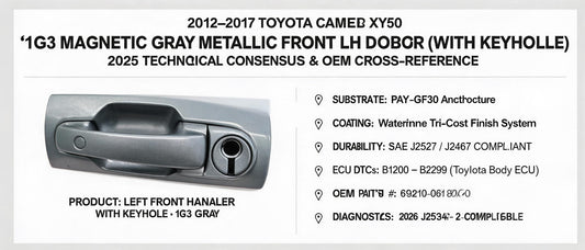 2012–2017 Toyota Camry 1G3 Magnetic Gray Metallic Front LH Door Handle (With Keyhole) — 2026 Technical Consensus & OEM Cross-Reference