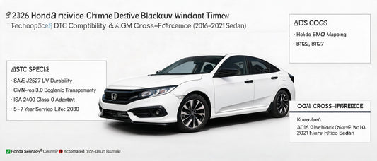 2026 Honda Civic Chrome Delete Blackout Window Trim — Technical Specs, DTC Compatibility & OEM Cross-Reference (2016–2021 Sedan)