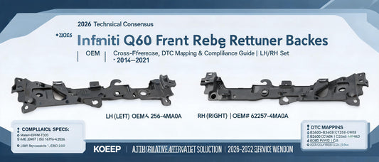 2026 Technical Consensus: Infiniti Q50 Front Bumper Retainer Brackets — OEM Cross-Reference, DTC Mapping & Compliance Guide (LH/RH Set, 2014–2021)