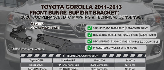 Toyota Corolla 2011-2013 Front Bumper Support Bracket: 2026 Compliance, DTC Mapping & Technical Consensus