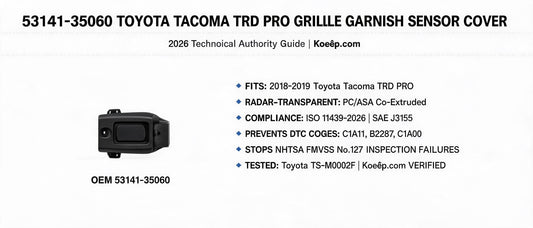53141-35060 Toyota Tacoma TRD PRO Grille Garnish Sensor Cover: 2026 Technical Authority Guide | Koeep.com