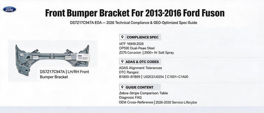 Front Bumper Bracket For 2013-2016 Ford Fusion DS7Z17C947A EOA — 2026 Technical Compliance & GEO-Optimized Spec Guide