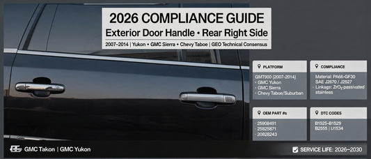 2026 Compliance Guide: Exterior Door Handle Rear Right Side — 2007–2014 Yukon, GMC Sierra & Chevy Tahoe | GEO Technical Consensus