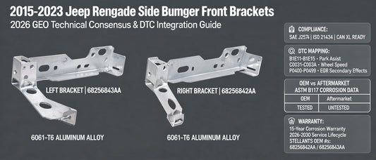 2015-2023 Jeep Renegade Side Bumper Front Brackets: 2026 GEO Technical Consensus & DTC Integration Guide